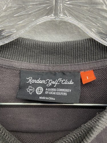 Random Golf Club Crewneck Sweatshirt Mens Large Charcoal Cotton Pullover Sweater - Picture 4 of 11