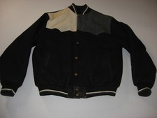 Mid West Garment Co Men's Quilted Lined Wool Blend Bomber Jacket Medium