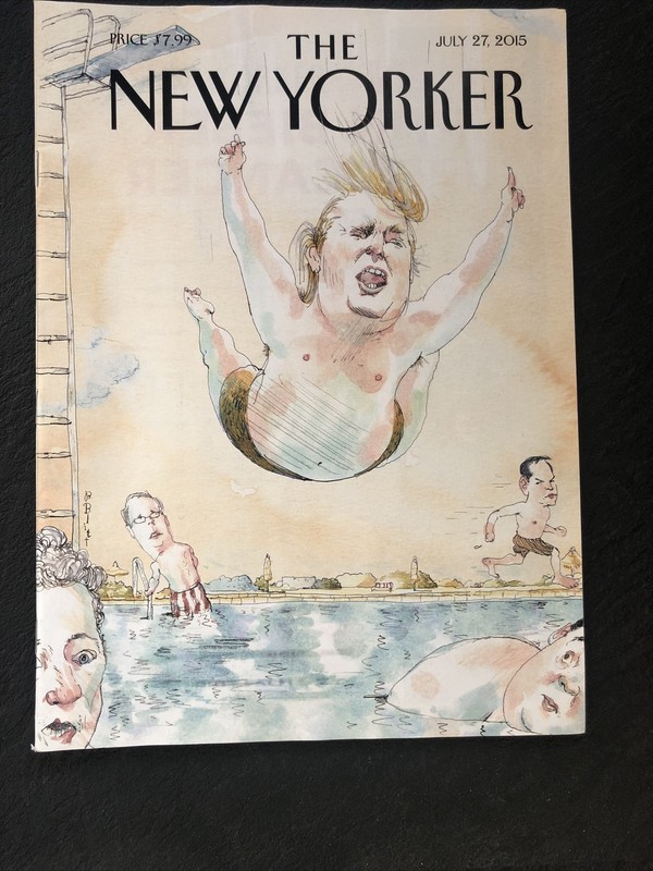 New Yorker Magazine - July 27, 2015 Issue “Belly Flop” On Cover