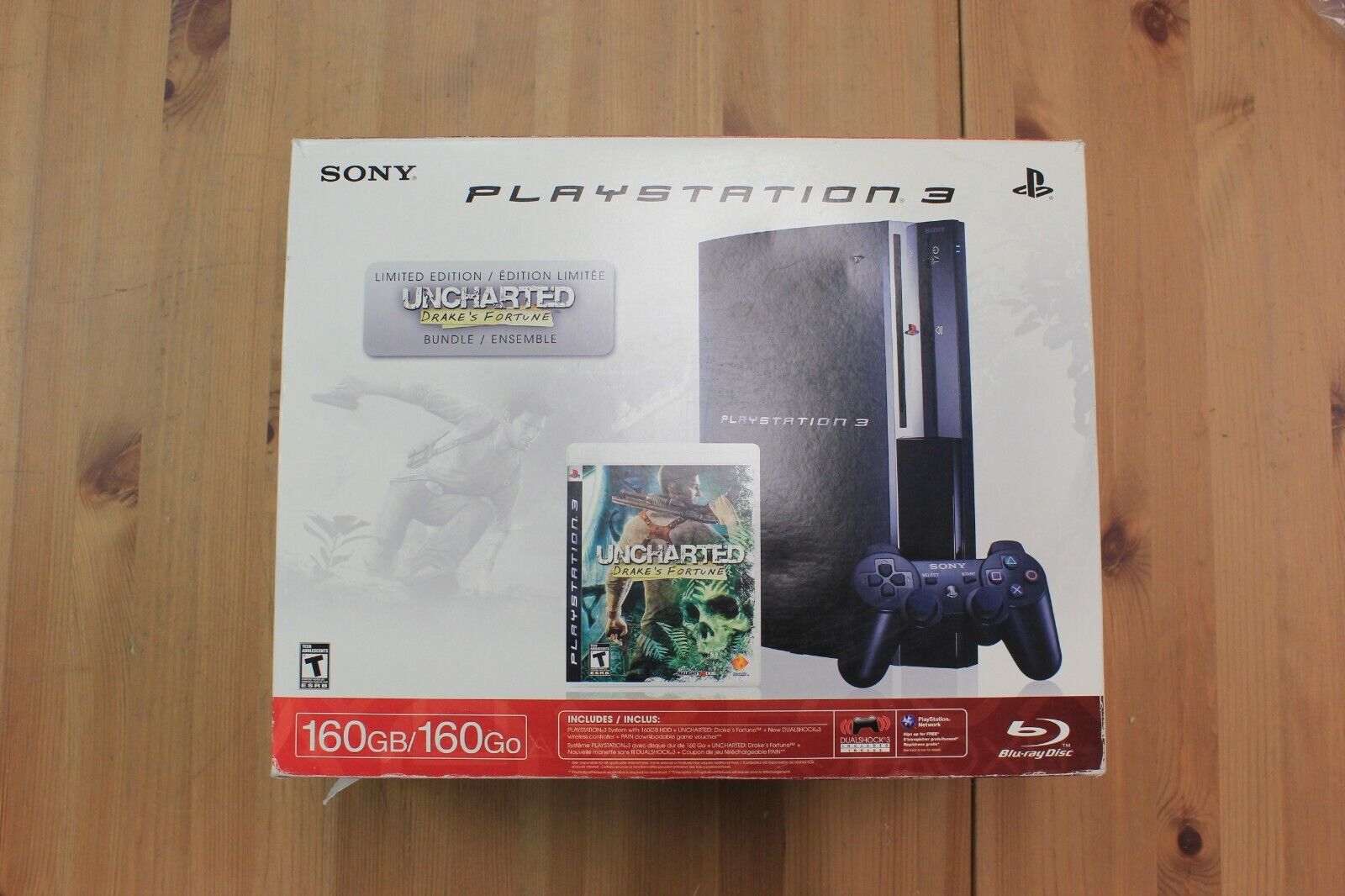 PS3 250GB Uncharted 3 Console Bundle Very Good 1Z