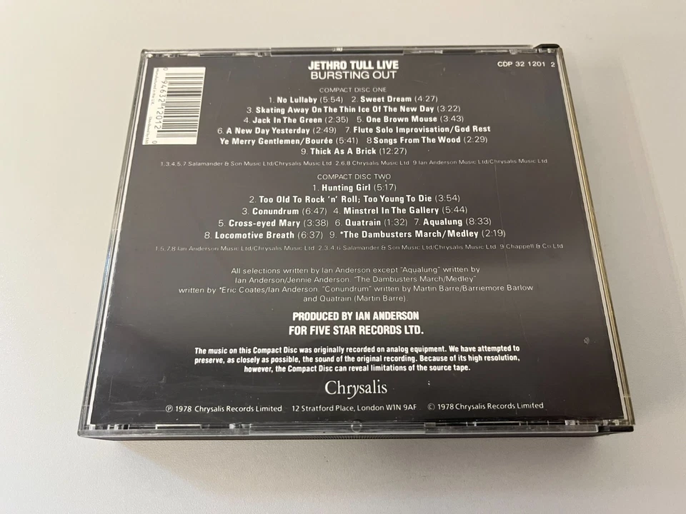 Jethro Tull – Live - Bursting Out - 2 CD´s © 1989 - Bild 4 von 4