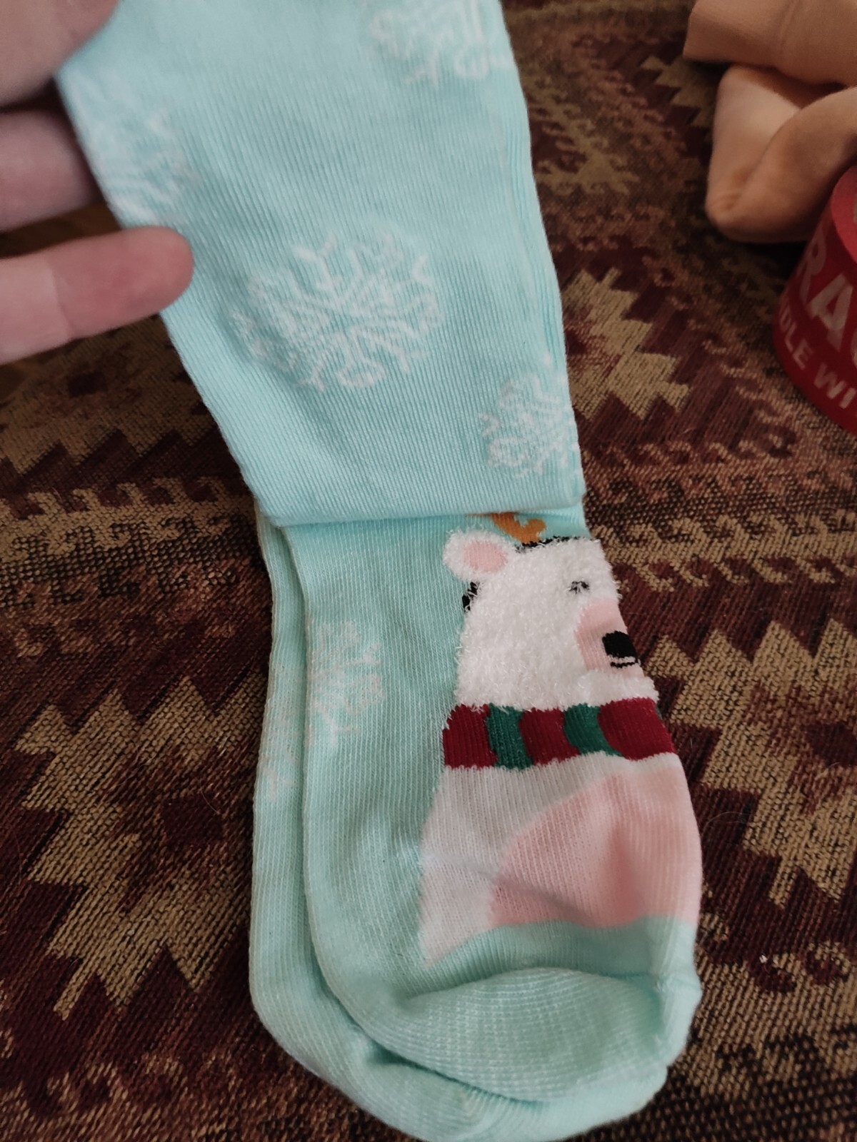 Christmas Crew Socks - Polar Bear - Novelty Socks, 1PR, NEW-image