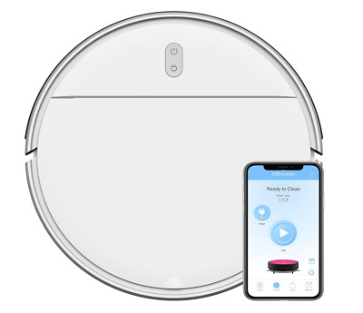 bObsweep Leaf Robotic Vacuum Cleaner, Edelweiss White BR-150  - New Open Box