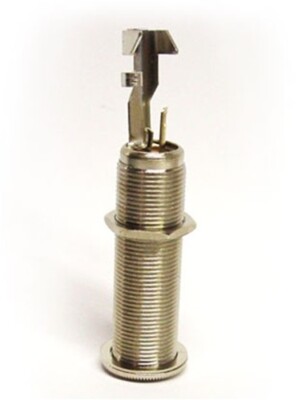 NEW - Switchcraft #152B Long Thread Barrel Stereo Input Jack - CHROME