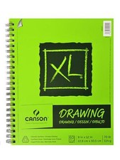 Canson XL Drawing Pad - 9 in. x 12 in. 60 sheets side wire - PACK OF 3 