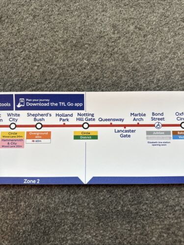 Mar 2022 (03.22) Central Line London Underground Car Line Diagram - Picture 4 of 15