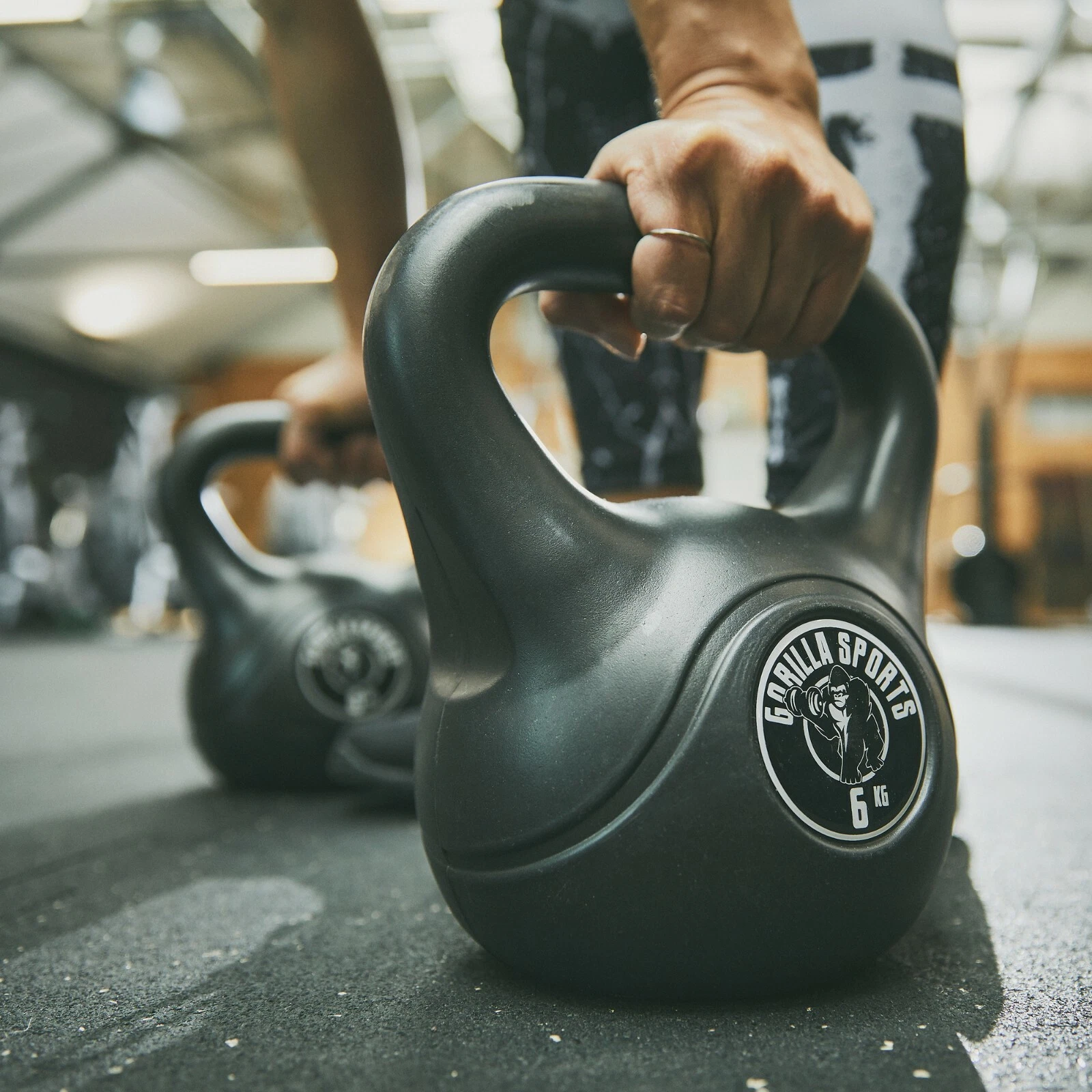 2er Set Kettlebell 2kg - Graue Kugelhanteln Für Fitness & Krafttraining