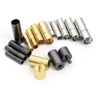20 Pcs Silver Golden Gunmetal Brass Base Bayonet Clasps For 3mm 4mm Leather Cord