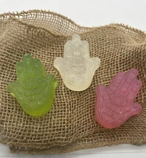 Set Of 3 Home Made Chamsa Hamsa Soaps Unscented 