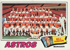 Astros Team Checklist 1977 TOPPS Baseball Card #327