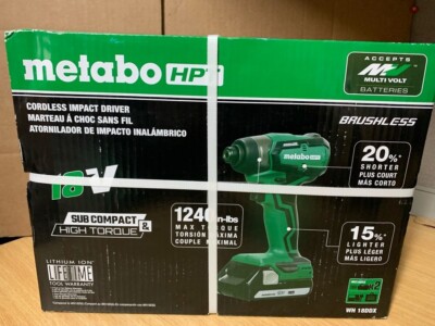 Metabo HPT 18V 1/4-in Variable Speed Brushless Cordless Impact Driver 2-Batterie