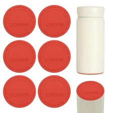 6 Pcs 2 Inch Silicone Bottoms for Sublimation Tumblers, Orange