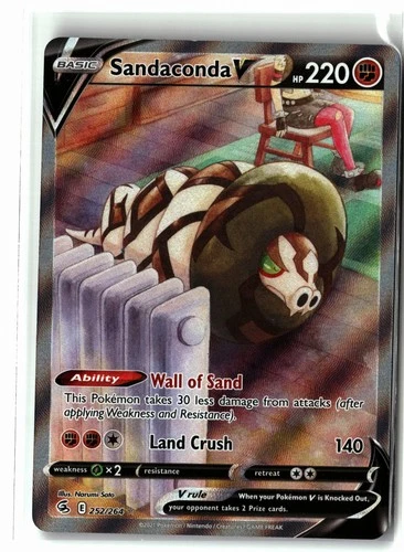 Sandaconda V ⭐️ 252/264 Holo Ultra Rare Fusion Strike 2021 Pokemon NM