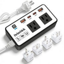 200W Voltage Converter US to Europe, 220V to 110V Power Adapter for European ...