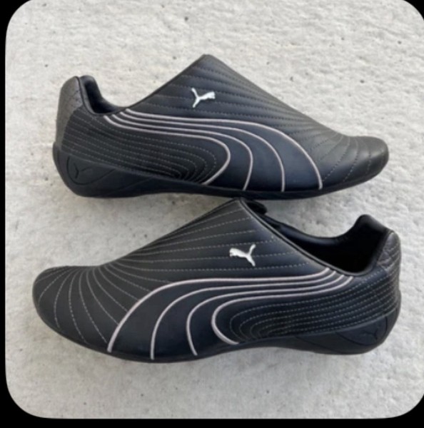 O0s Vintage Puma Sokuto Shoes Mens Size 9 Rare Slip On AvantGrade Black