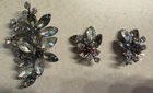 Vintage Lovely Costume Jewelry Pin and Clip Earrings very good condition