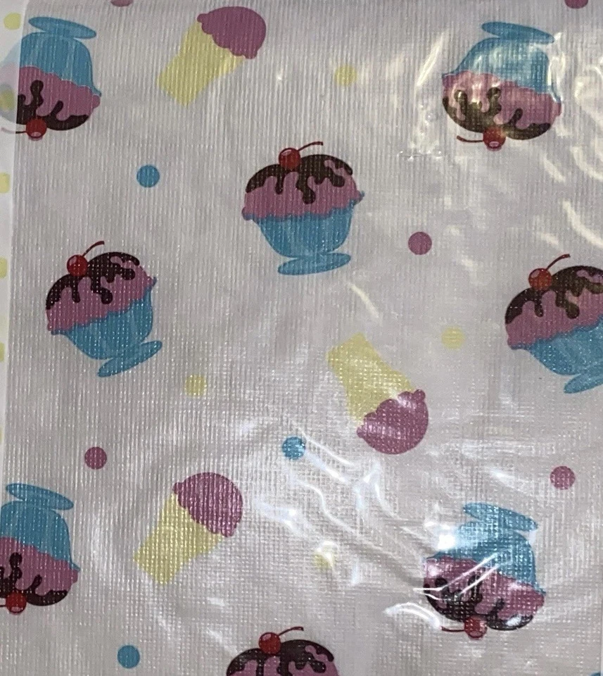Essential Home Vinyl Tablecloth 52 X 90 Oblong Sweet Treats Kmart Wipe Clean New - Image 2 of 4