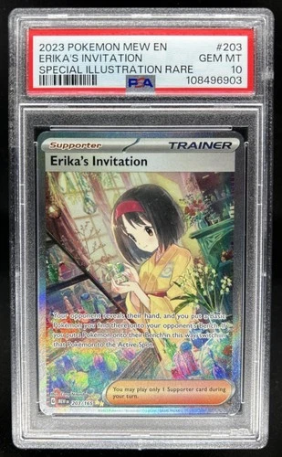 2023 Pokemon SV 151 Erika's Invitation Special Illustration Rare #203/165 PSA 10