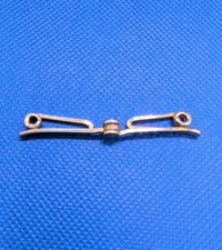 SWANK B&W Plate Gold Tone Vintage Collar Bar 2 1/8"