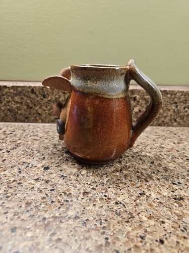 Smiling Cowboy Coffee Mug Cup Funny 3D Face Pottery Mustache Vintage - Picture 4 of 8