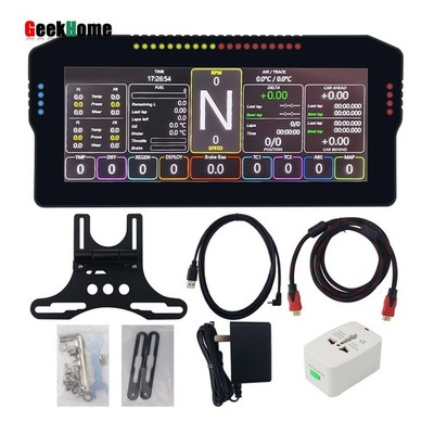 Black 10.3-inch 1280x720 HD Racing Game Simulator Steering Wheel Display gh23