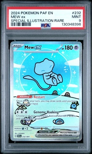 2024 POKEMON PAF EN-PALDEAN FATES SPECIAL ILLUSTRATION RARE #232 MEW EX PSA 9