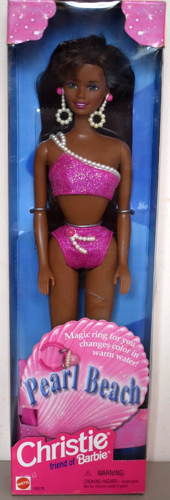 1997 Playline Collector PEARL BEACH Vintage KIRA Barbie With Ring
