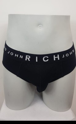 John Richmond, Chicago, Herren Slip, Unterwäsche, Schwarz, Größe M, 3er PACK