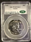 1955 Franklin Proof Half Dollar CAC PR Details Uncirculated Cleaned