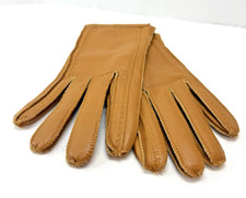 Vintage Designer Willie Smith Ladies Leather Driving Gloves Cashmere Lined