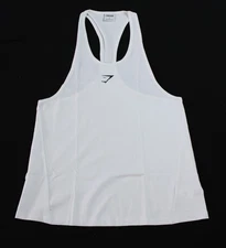 Gymshark Men's Minimalist Slim Fit Critical Stringer Tank DH3 White Small NWT