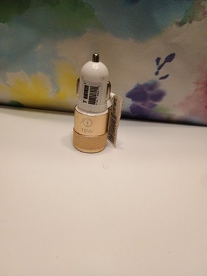 CT Tek 3.4a Dual USB Car Phone Charger. Metallic Gold.