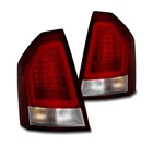FOR 2008-2010 CHRYSLER 300C LED TUBE TAIL BRAKE LIGHTS LAMP RED/CLEAR LEFT+RIGHT