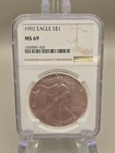 1992 American Silver Eagle $1 - NGC MS69