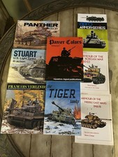 8 military armored tanks book lot