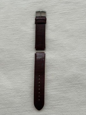 OEM Philip Stein 20mm Genuine Lizard Chocolate Watch Band +Strap+Engraved Buckle