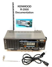 KENWOOD R-2000 Shortwave AM CW SSB Radio + VC-10 VHF Converter + Antenna + Docs