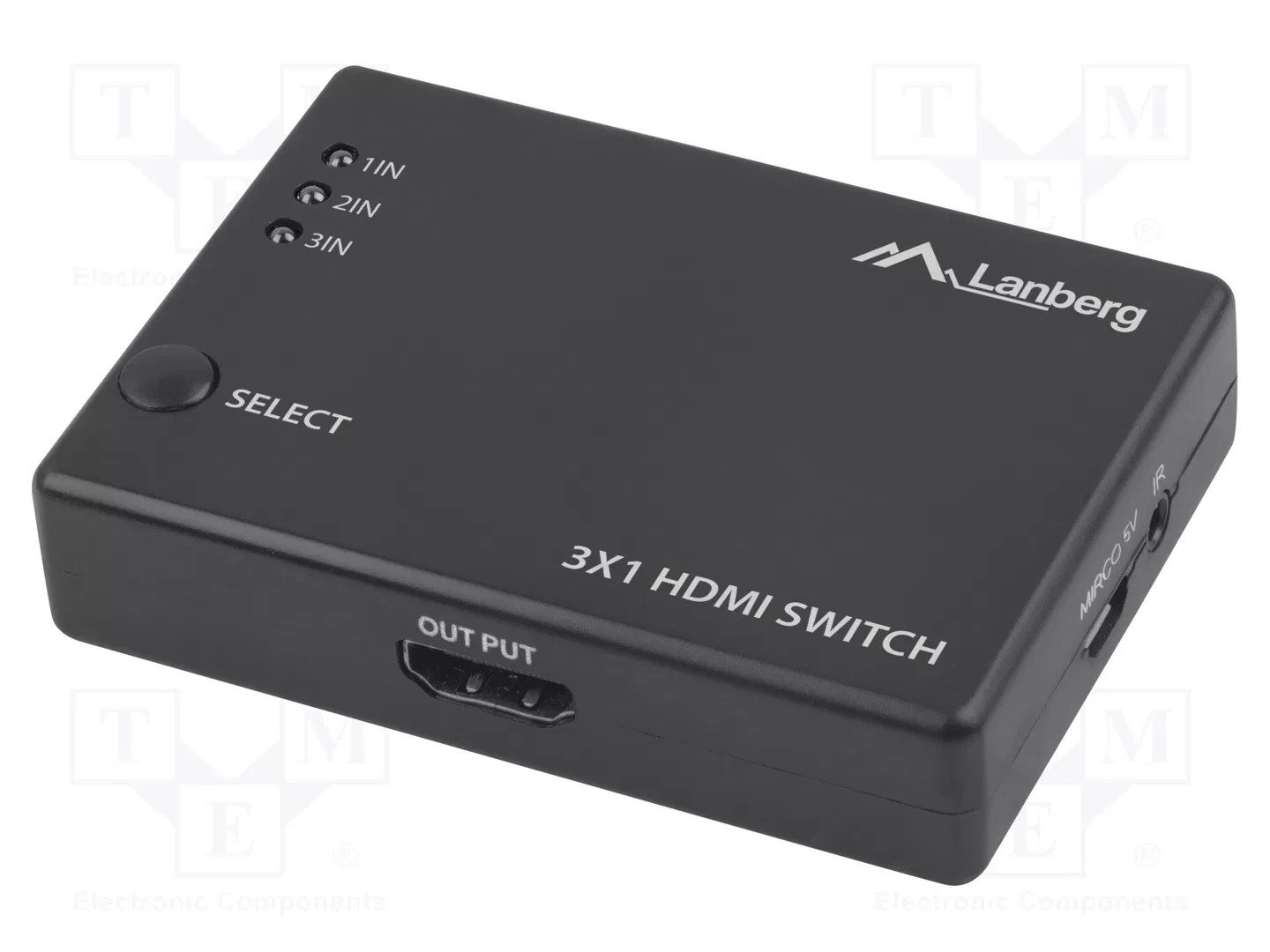 Lanberg Negro Switch Video 4K / 3 X Hdmi / Micro Usb / / Control Remoto - Imagen 2