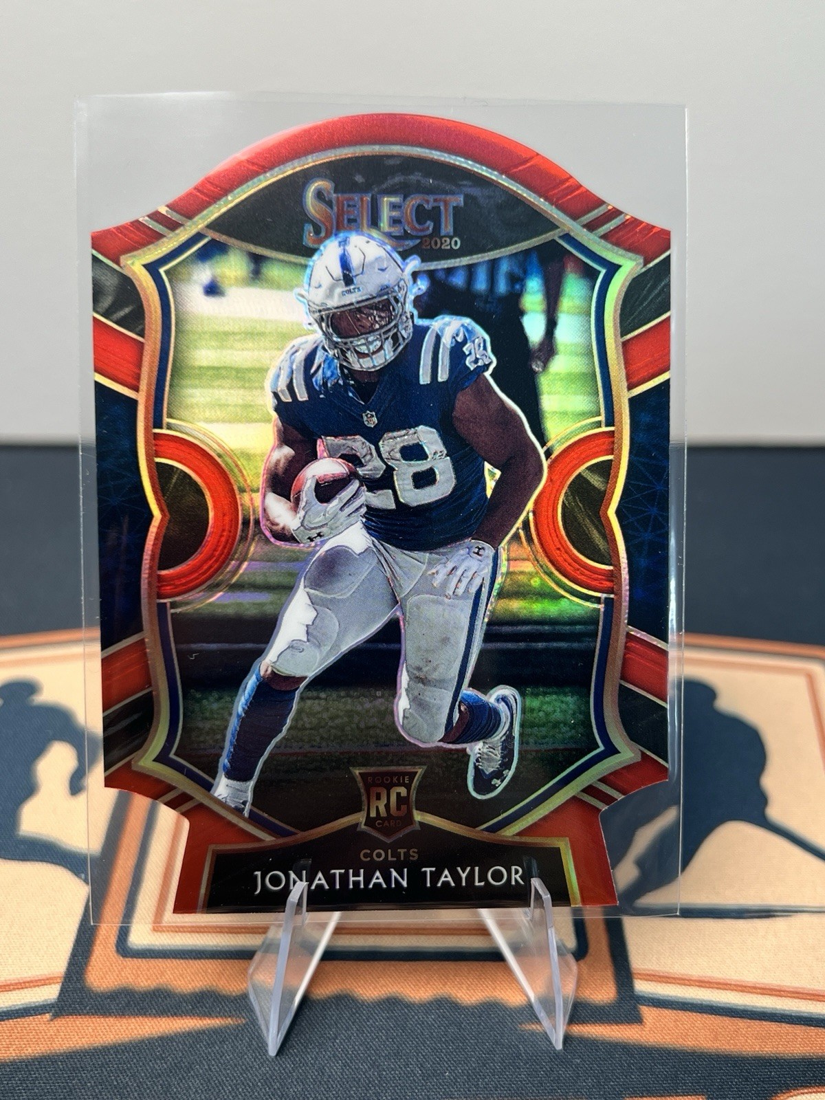 2020 Panini Select - Concourse Jonathan Taylor #53 Red Prizm Die-Cut (RC)