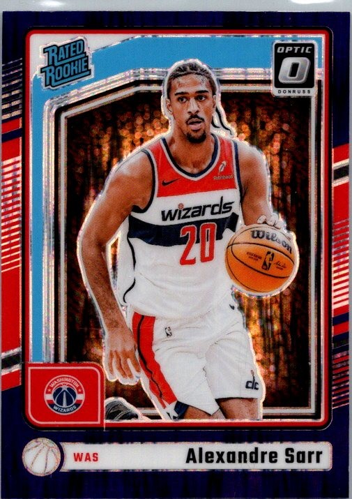 2024-25 Donruss Optic #276 Alexandre Sarr Purple Shock