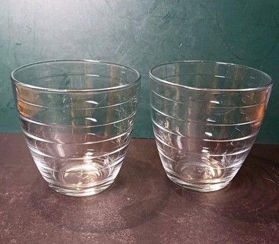 Pasabahce Lowball Glasses 2 Made in Turkey Modern Style