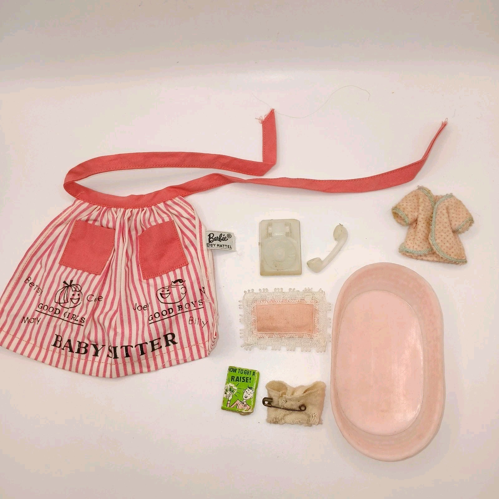 PONY Vintage Barbie Babysitter Babysitter #953 non completo TLC lotto grembiule culla telefono +