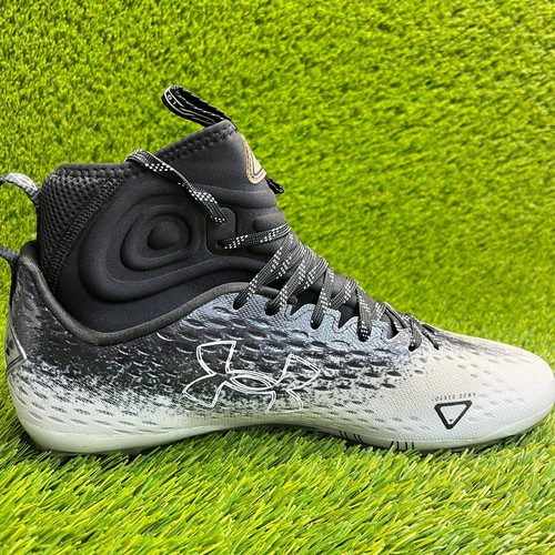 Under Armour Spotlight Lux MC 2.0 Mens Size 11.5 Black White Football Cleats - Picture 4 of 10