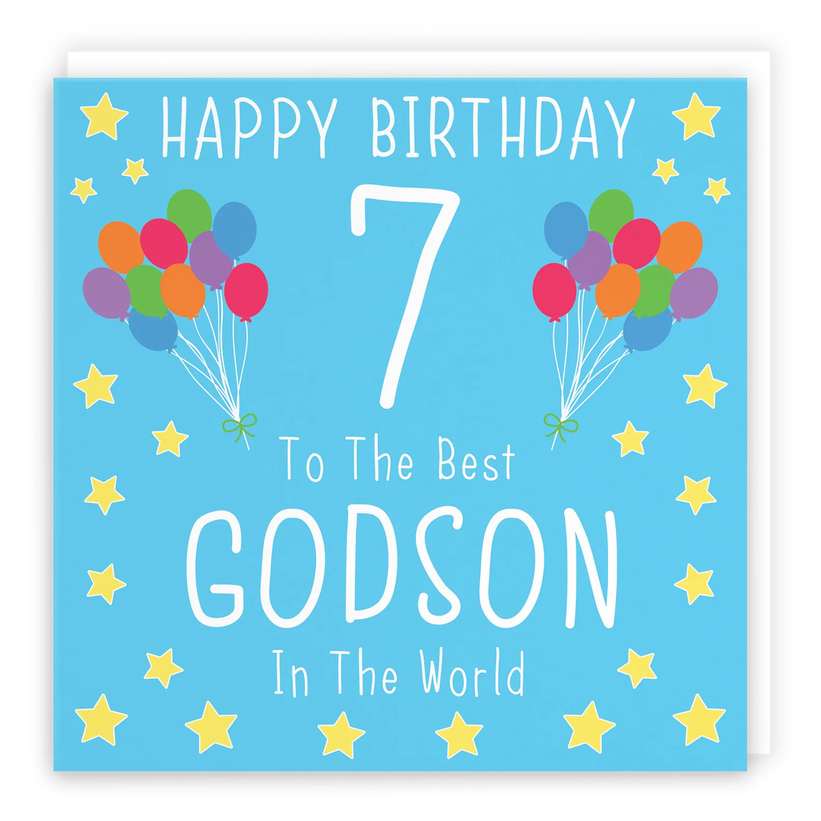 7th Godson Birthday Card Iconic