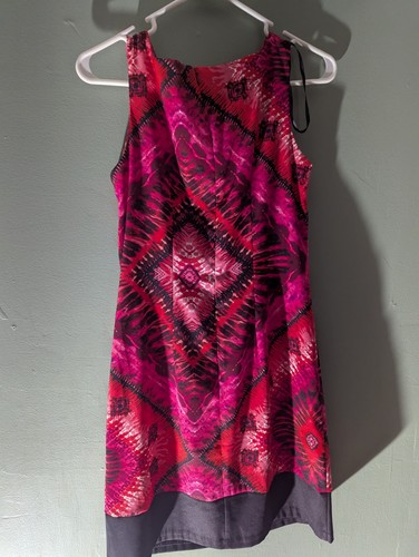 AB Studio Women's Dress Size 4 red pink fashion summer casual dress - Picture 3 of 4