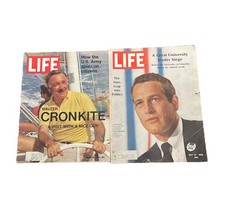LIFE Magazines-Paul Newman- Walter Cronkite. May 1968 & March 1971. Vintage.Used
