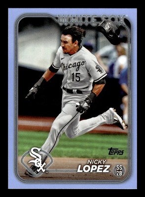 2024 Topps Series 2 NICKY LOPEZ FATHER'S DAY POWER BLUE 15/50 WHITE SOX #687