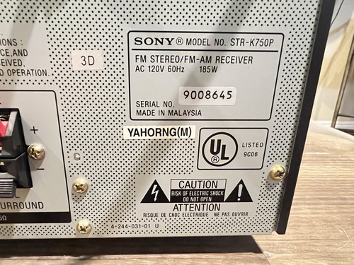 Sony STR-K750P Receiver HiFi Stereo 5.1 Channel Home Theater Radio Tested - Picture 7 of 11