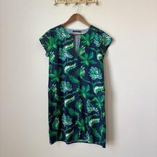 La Plage Friday Jungle Vines Shift Dress Small Resortwear Tropical