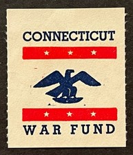 Travelstamps: US Cinderella Charity Stamp - Connecticut War Fund - No Gum
